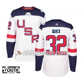 USA Trikot Jonathan Quick 32 2016 World Cup Weiß Premier - Kinder